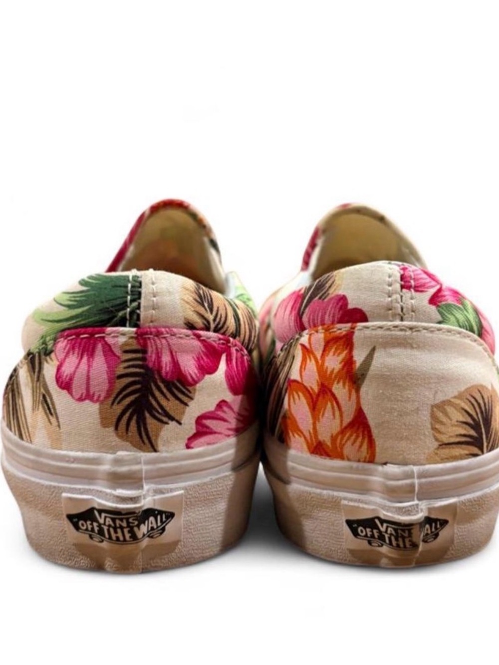 Vans Slip-On Canvas Sneakers Tropical Floral Hawaiian Women 7.5 Men 6 EU 38 - Picture 3 of 5